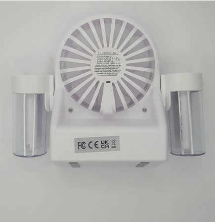 Вентилятор Mini Fan аккумуляторный с водой и Led дисплеем F8 1200 mAh Белый - фото 7