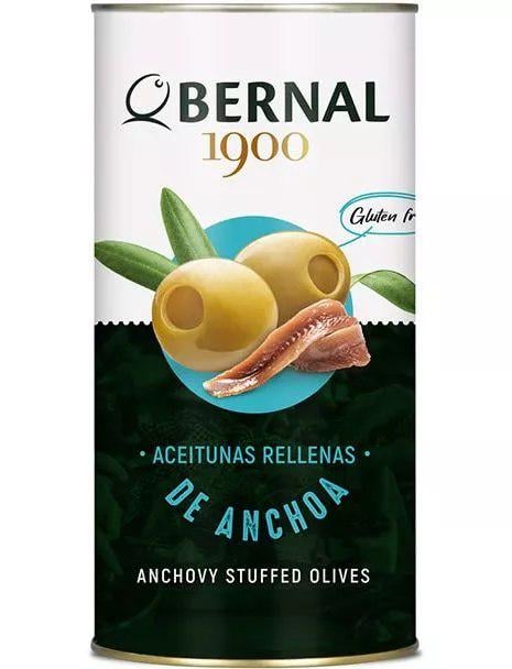 Оливки Bernal фаршировані пастою з анчоуса 1440 г (13352669)