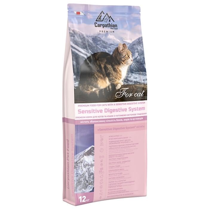 Корм для кошек Carpathian Pet Food Sensitive Digestive System с курицей и рыбой 12 кг (A-009848)