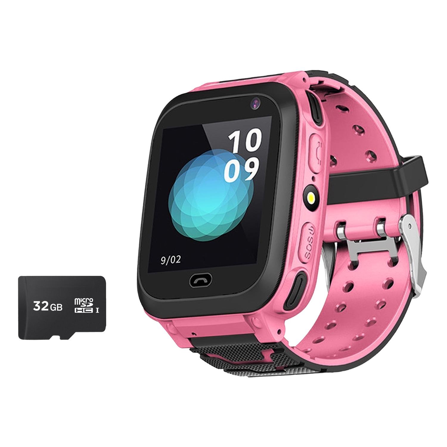 Смарт-часы детские BW-F3 с GPS и карта памяти 32 Гб Pink (c8991d27)