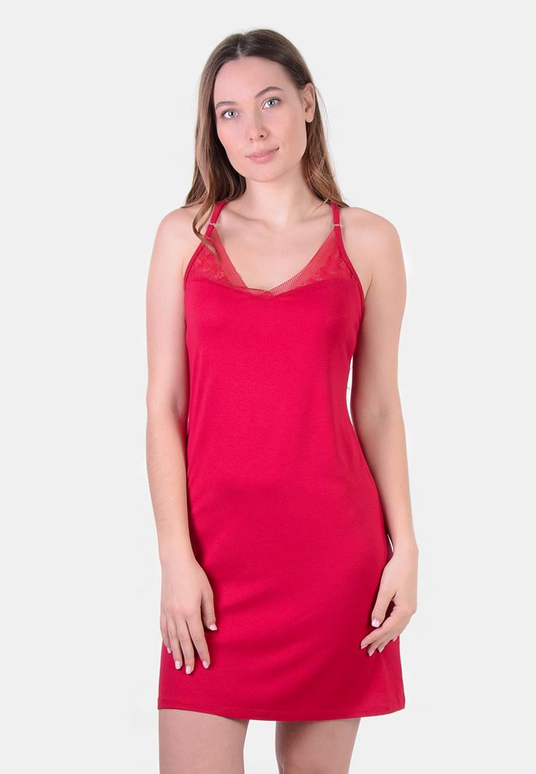 Женская ночная рубашка N.EL 1264-92 M Красный - фото 3