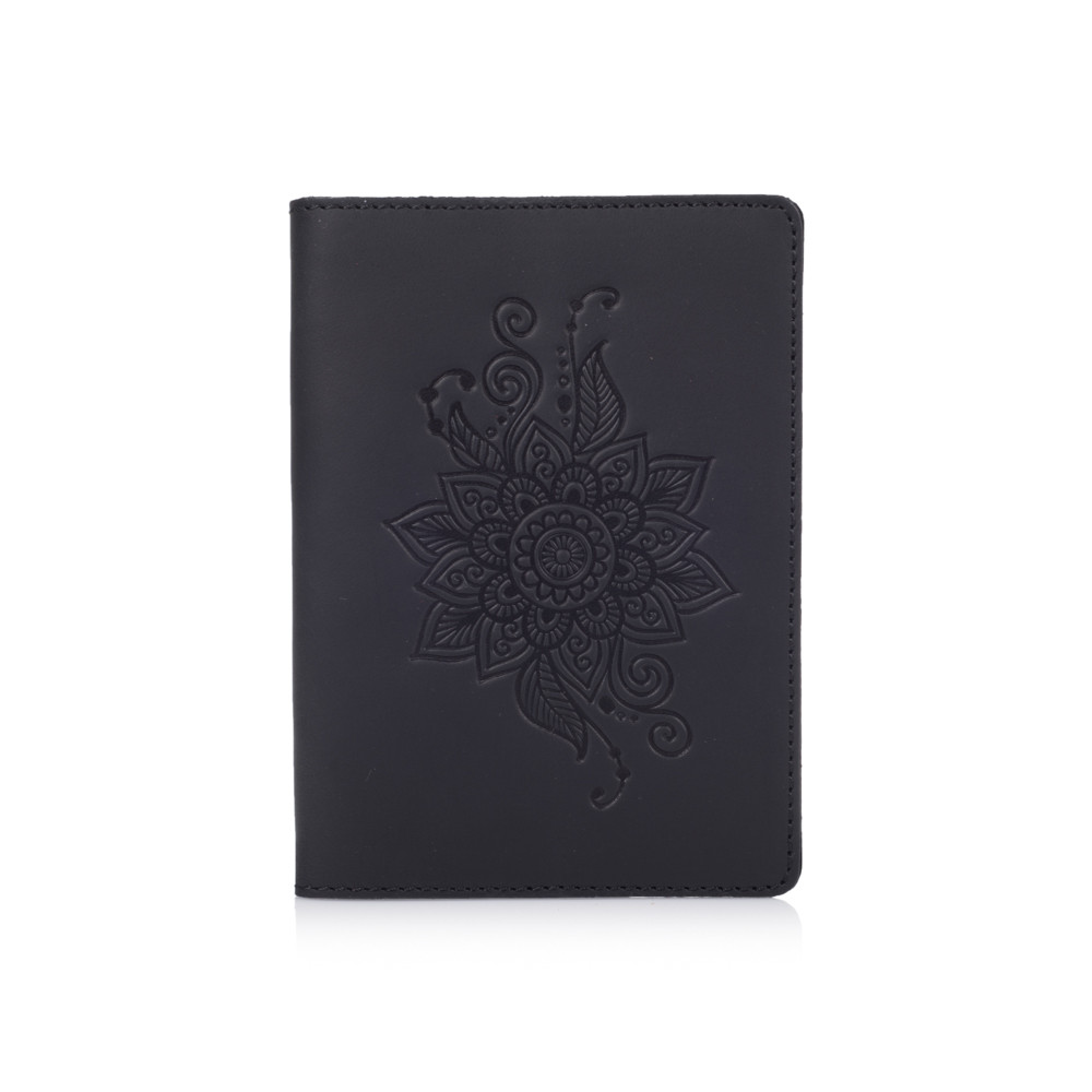 Обложка для паспорта коллекция Mehendi Classic с отделением для карт Черный (PC-02-S19-4205-T006)