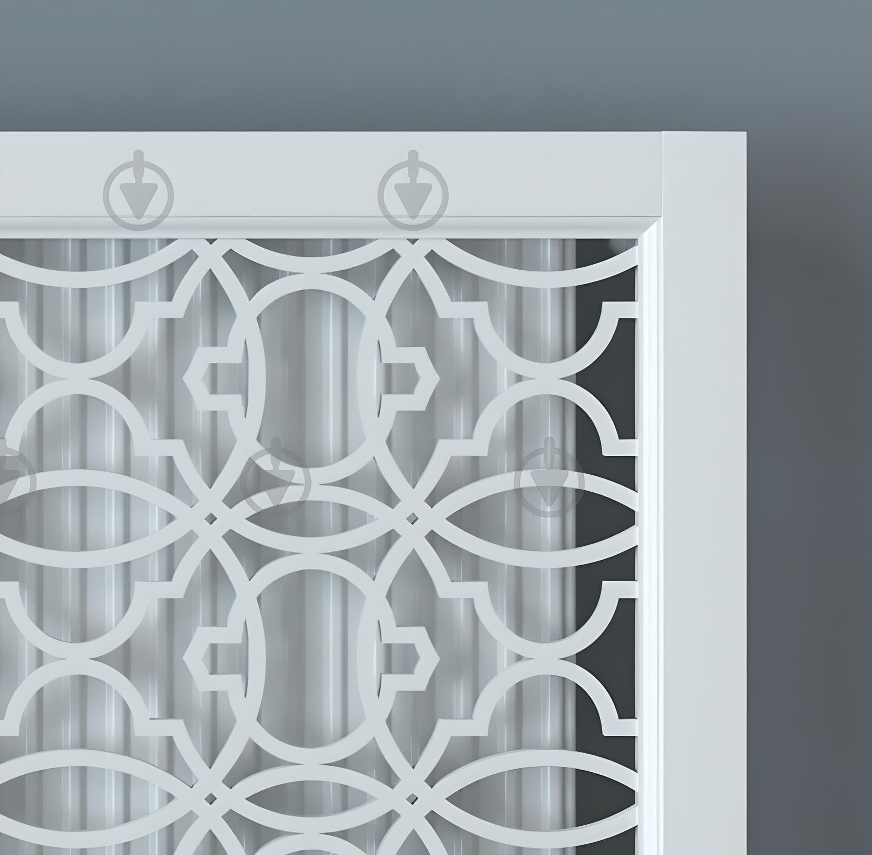 Экран-решетка декоративная на батарею отопления R75-F70 Белый (26394301) - фото 3 Экран-решетка декоративная на батарею отопления R75-F70 Белый (26394301) - фото 3