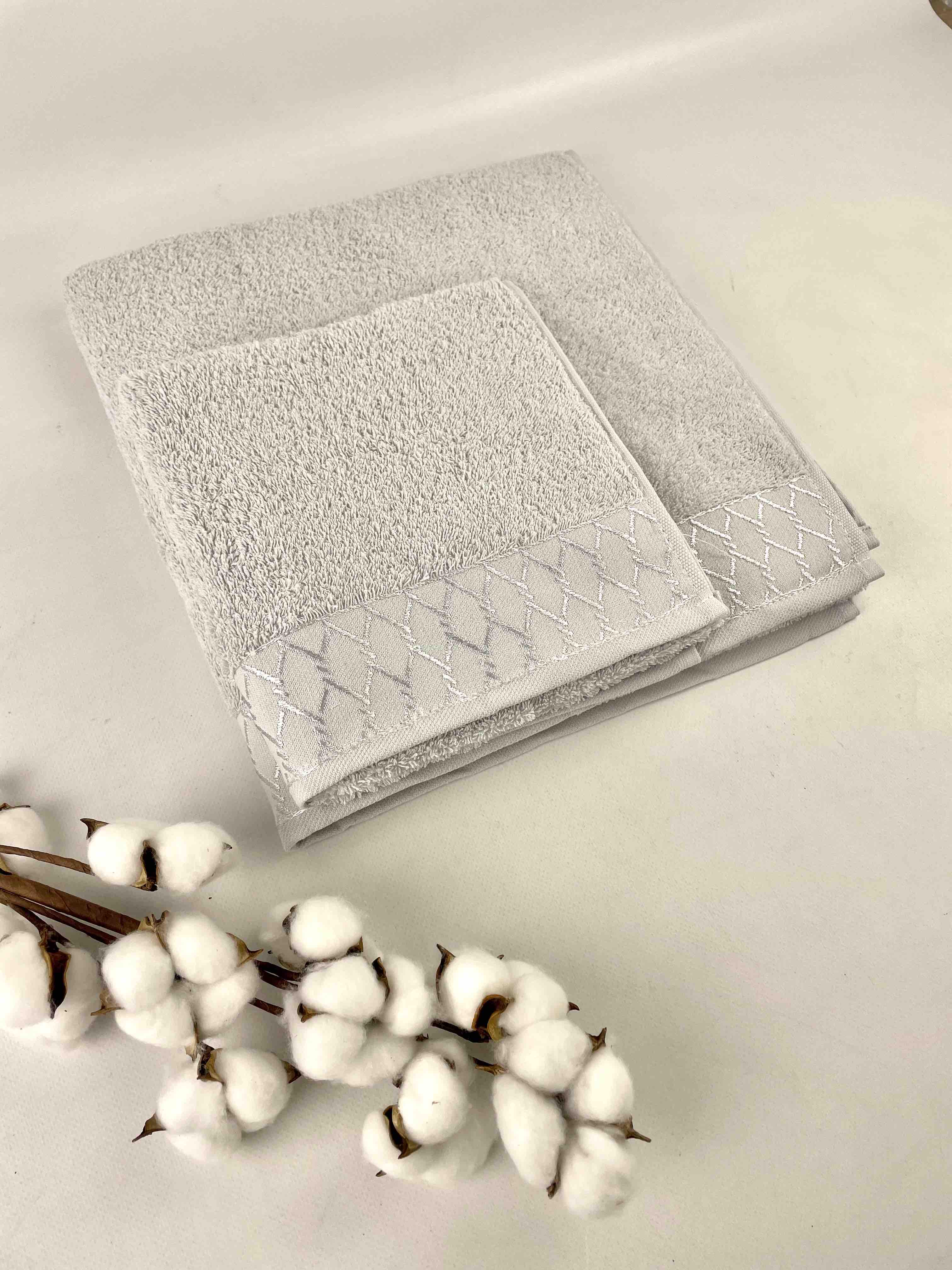 Набір рушників AE Zefir 2 шт. Світло-сірий (CN37546)