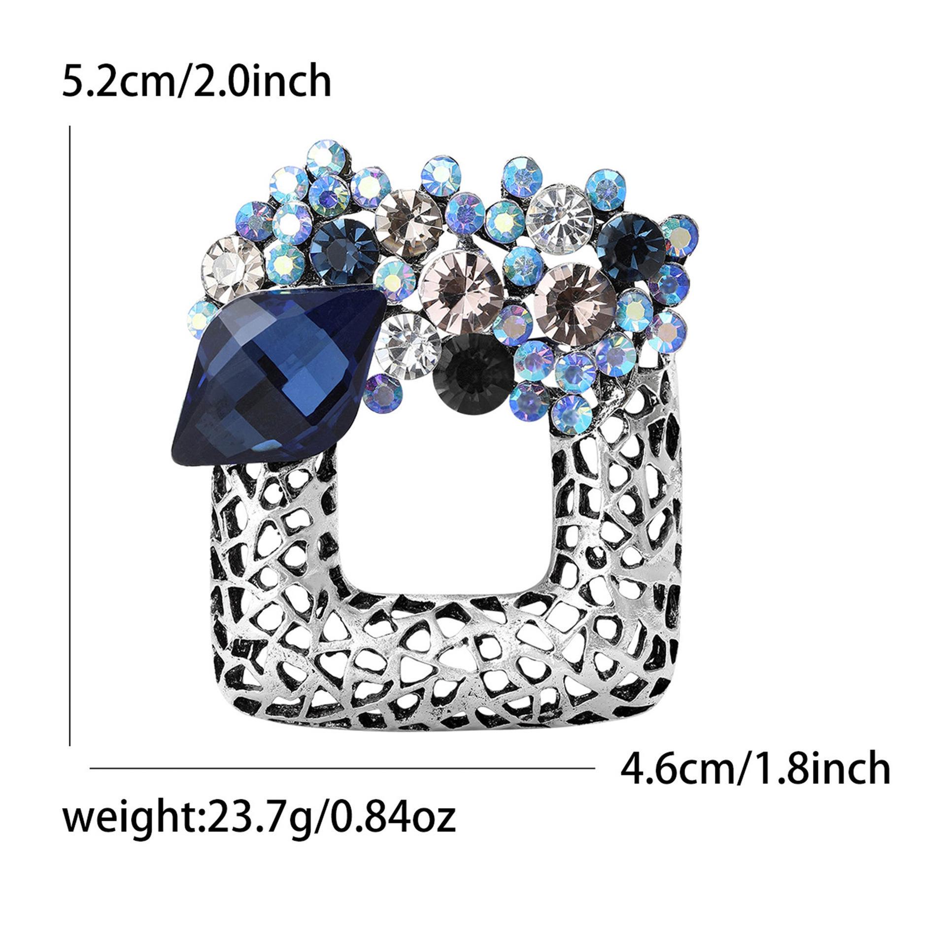 Брошка Квадрат з квітами 52x46 мм 23,7 г (158511312) - фото 2 Брошка Квадрат з квітами 52x46 мм 23,7 г (158511312) - фото 2