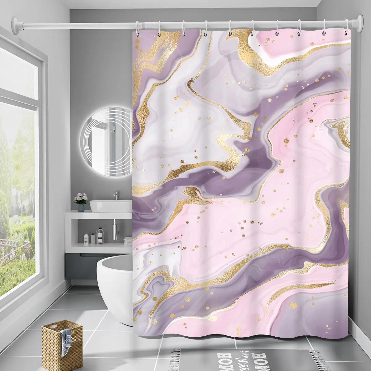 Шторка для ванной и душа с кольцами Bathlux водоотталкивающая качественная 180x180 см Шторка для ванной и душа с кольцами Bathlux водоотталкивающая качественная 180x180 см