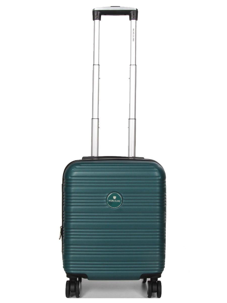 Чемодан ручная кладь Worldline XS 45х35х20+5 см 30 л 2,5 кг Зеленый (805)