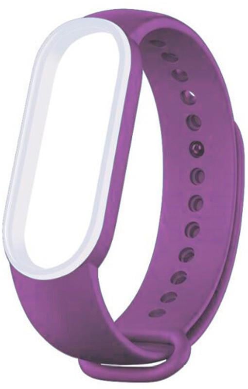 Ремінець UWatch Double Color Replacement Silicone Band Line For Xiaomi Mi Band Line 5/6/7 Purple/White - фото 1