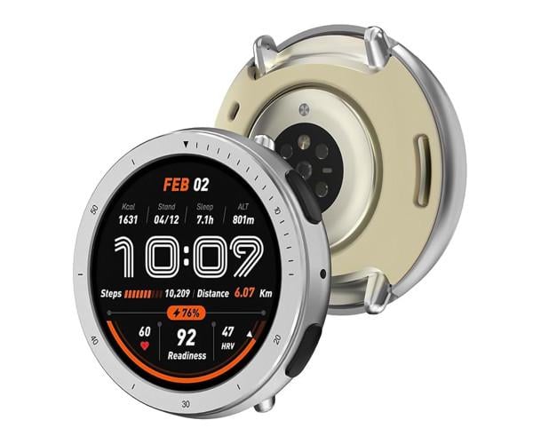 Чохол металевий для Amazfit Active 2R з безелем Сріблястий