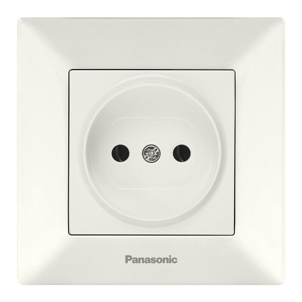 Розетка Panasonic Arkedia Slim одинарна Кремовий (23830983)