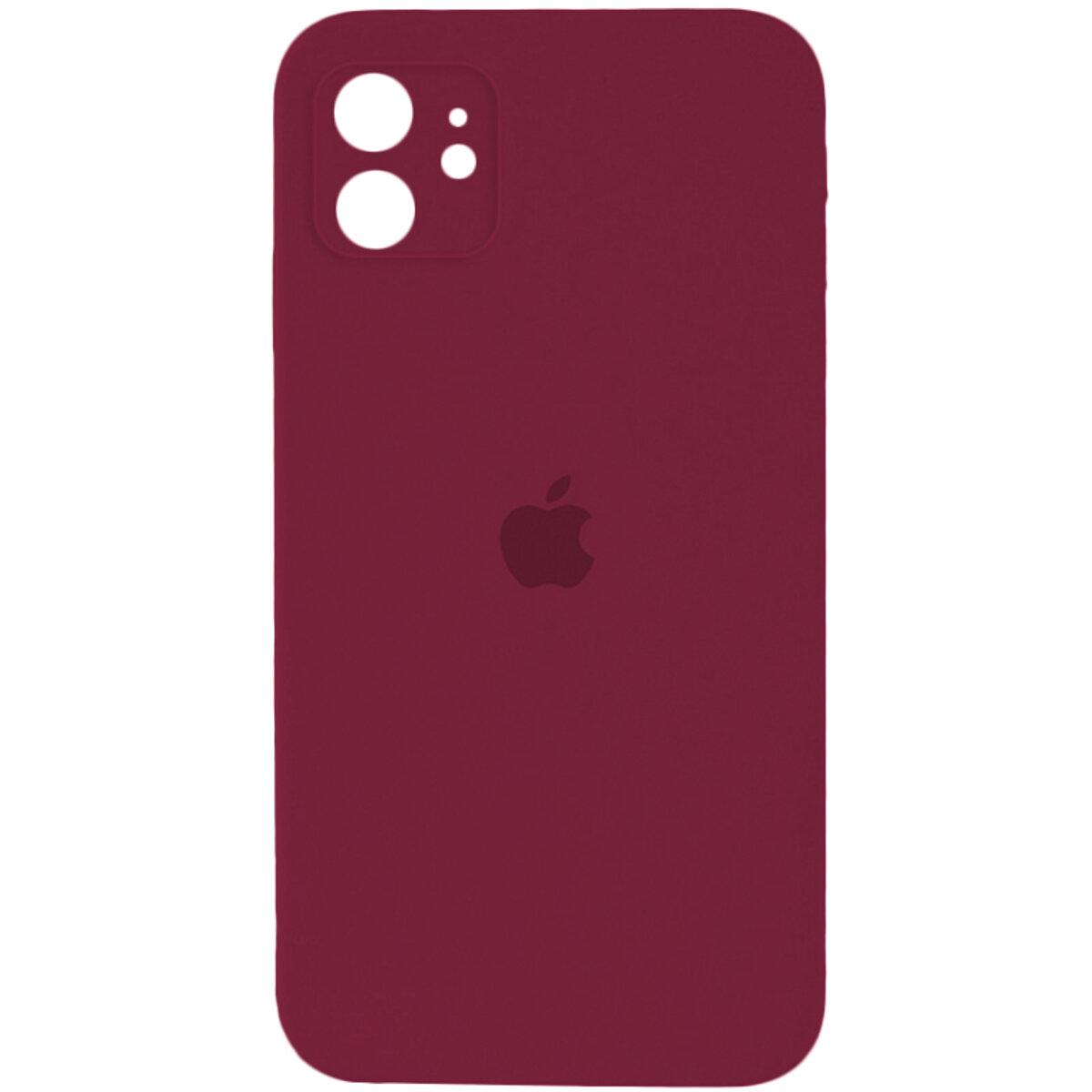 Противоударный чехол для Apple iPhone 11 Silicone Full Case AA Camera Protect / Plum