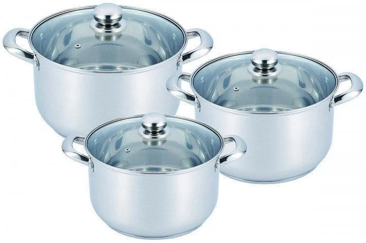 Набор кастрюль Benson 6 пр. из нержавеющей стали (BN-213)