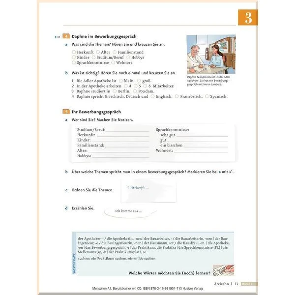 Книга Menschen A1 Berufstrainer mit Audio CD - фото 3 Книга Menschen A1 Berufstrainer mit Audio CD - фото 3