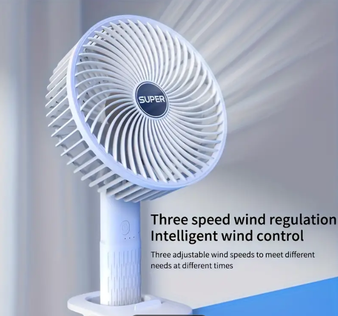 Вентилятор із затискачем для столу бездротовий USB 4 швидкості (2479517796) - фото 6