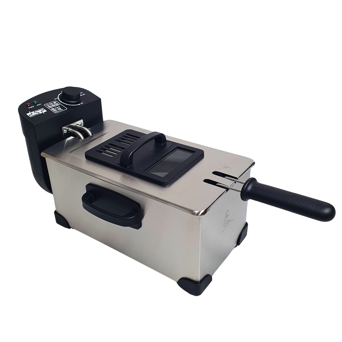 Фритюрниця з сіткою DSP KB-2079 2000W 3 л Сріблястий (17510505)