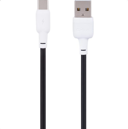 Кабель Gelius Full Silicon Cable USB to Type-C GP-UCN001C 18W 1,2 м Black/White