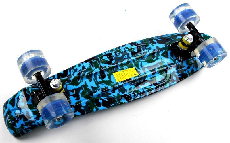 Пенниборд Penny Board Military с рисунком и светящимися колесами (400) - фото 5