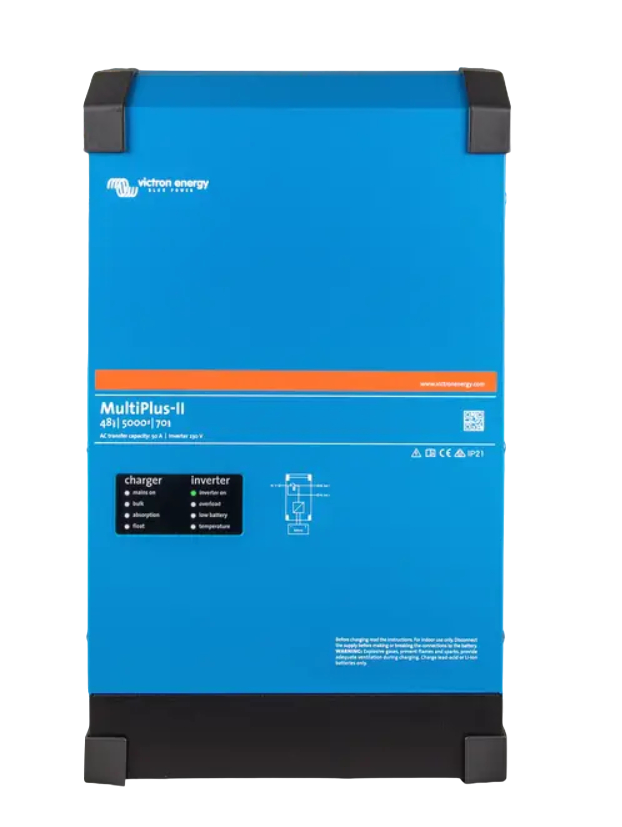 Инвертор гибридный Victron Energy Quattro 48/5000/70-50/50 кВа/4 кВт 1 фаза без MPPT Инвертор гибридный Victron Energy Quattro 48/5000/70-50/50 кВа/4 кВт 1 фаза без MPPT