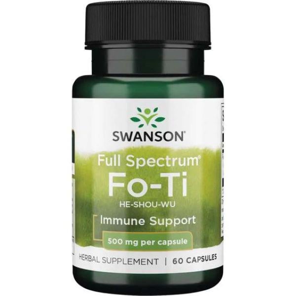 Горец многоцветковый Swanson Full Spectrum Fo-Ti He-Shou-Wu 500 mg 60 capsules