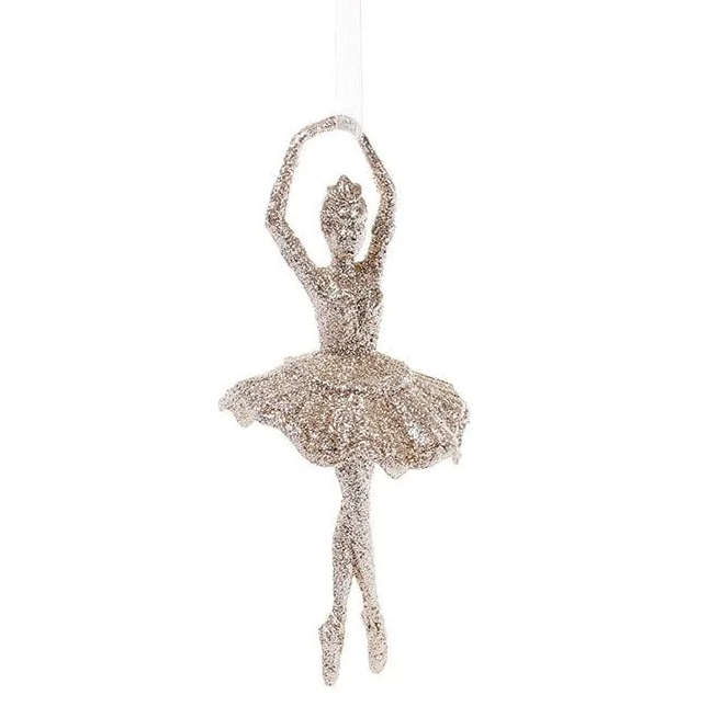 Підвіска новорічна Flora Балерина Шампань (12269)