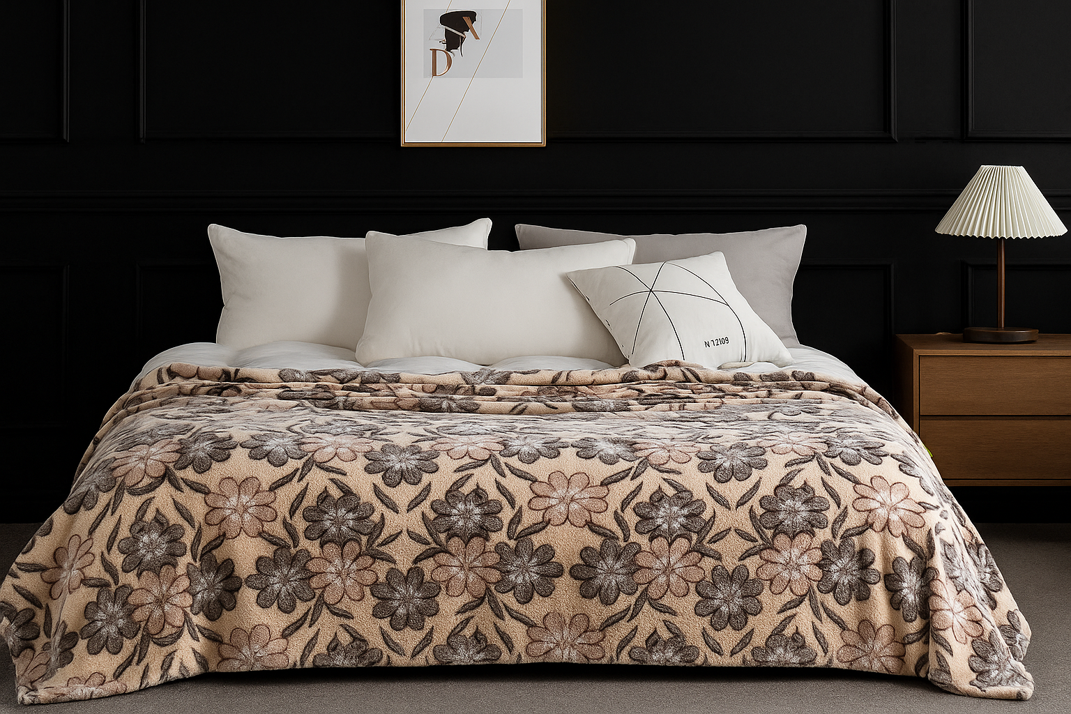 Плед флисовый Стриженый 150х200 см Светло-бежевый (F-strig/lbeige/1.5)