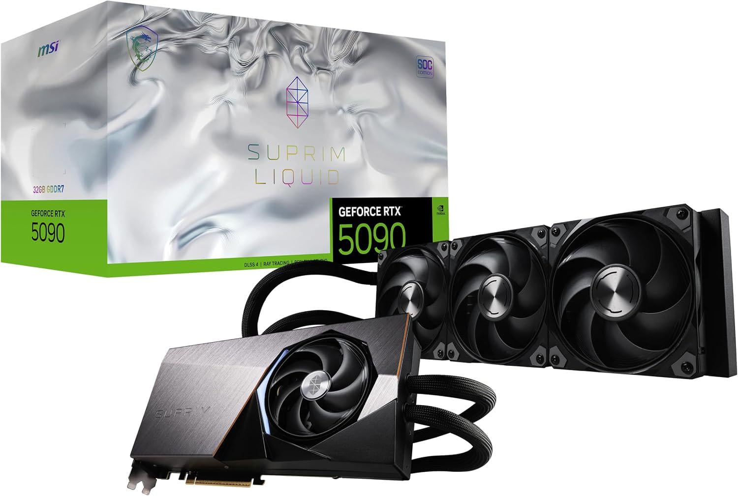 Відеокарта MSI GeForce RTX 5090 32G SUPRIM LIQUID SOC (912-V530-067 G5090-32SLS)
