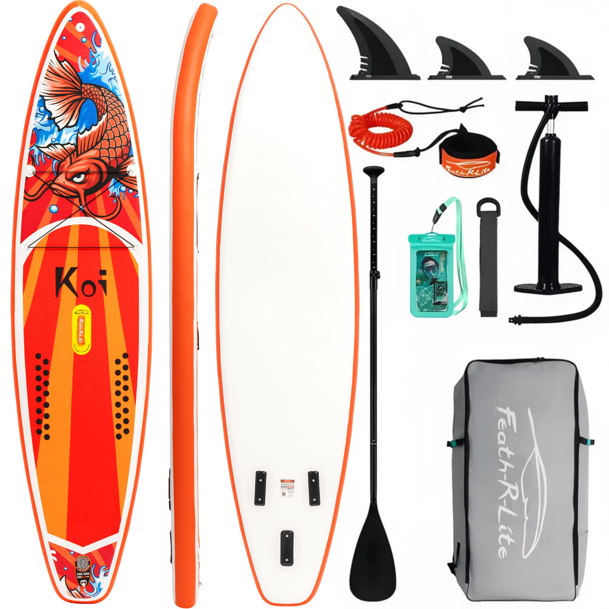 SUP-доска надувная Funwater Paddleboard Koi 11"6 9в1 350x84x15 см - фото 2 SUP-доска надувная Funwater Paddleboard Koi 11"6 9в1 350x84x15 см - фото 2