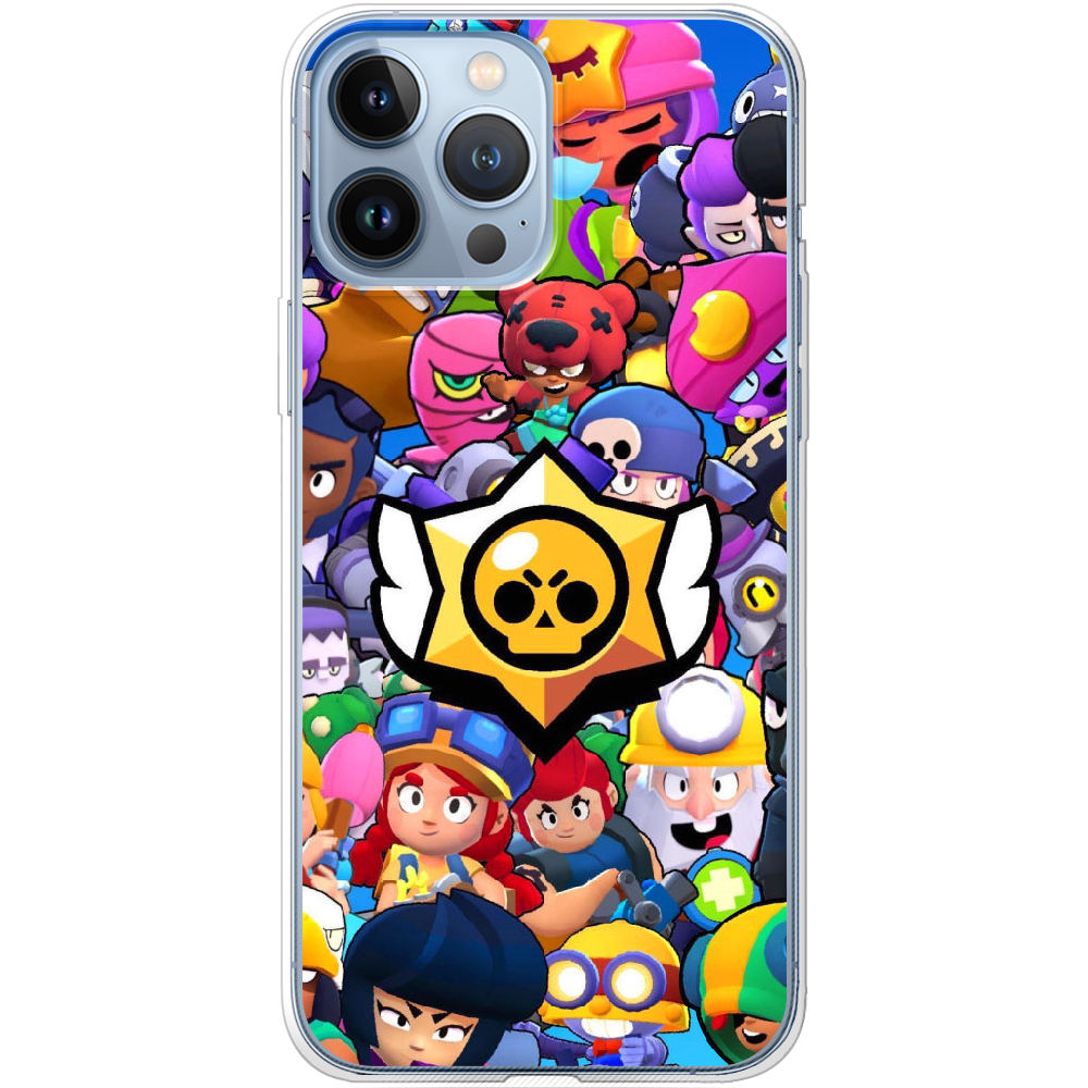 Чохол BoxFace iPhone 13 Pro Max Brawl Stars Прозорий силікон (43360-up2389-43360)