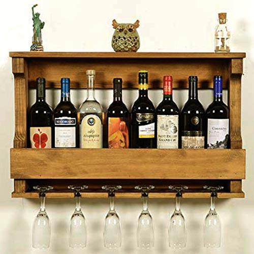 Полка для вина настенная из дерева Мацумото Сиена (ПНК-001105)