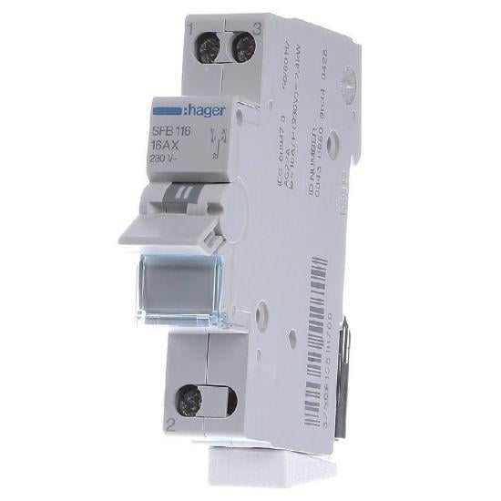 Переключатель ввода резерва Hager SFB 116 I-0-II 1P 16 А