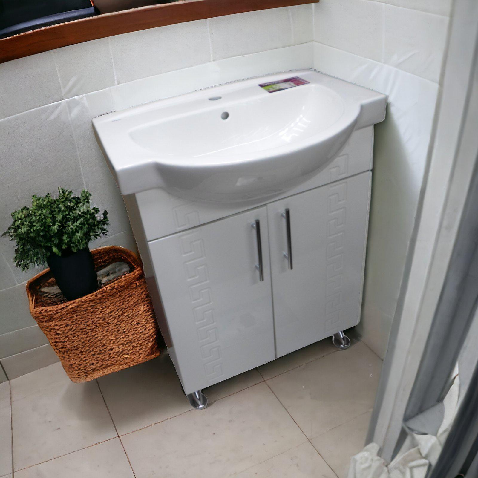 Тумба в ванну The MIX The MIX-Греция c керамическим умывальником 65 см - фото 2 Тумба в ванну The MIX The MIX-Греция c керамическим умывальником 65 см - фото 2