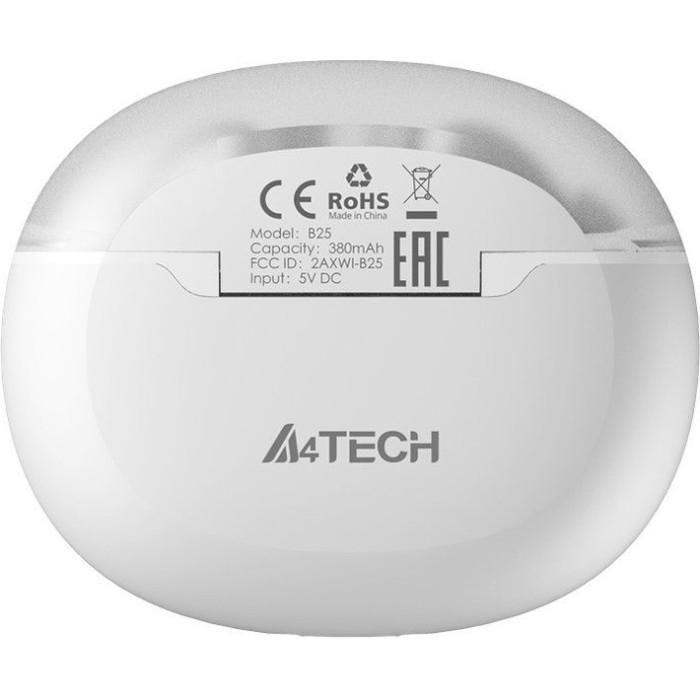Наушники беспроводные A4Tech 2Drumtek B25 Greyish White (26075773) - фото 4