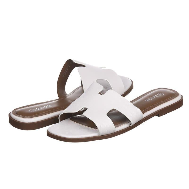 Шлепанцы женские MeiDeli W1920-2 с искусственной кожи р. 36 Белый (50024)