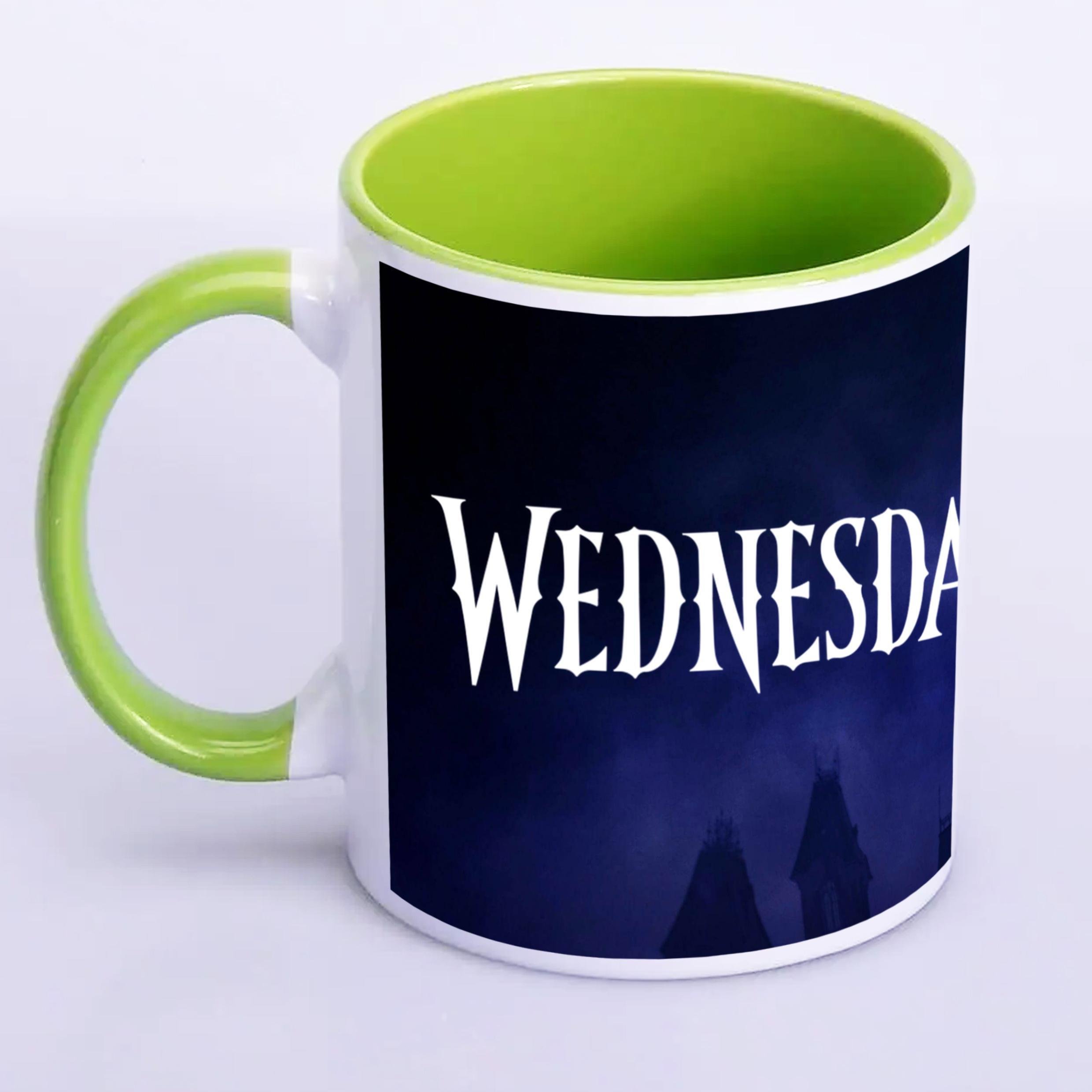 Чашка з принтом Wednesday 330 мл Салатовий (17839) - фото 1 Чашка з принтом Wednesday 330 мл Салатовий (17839) - фото 1