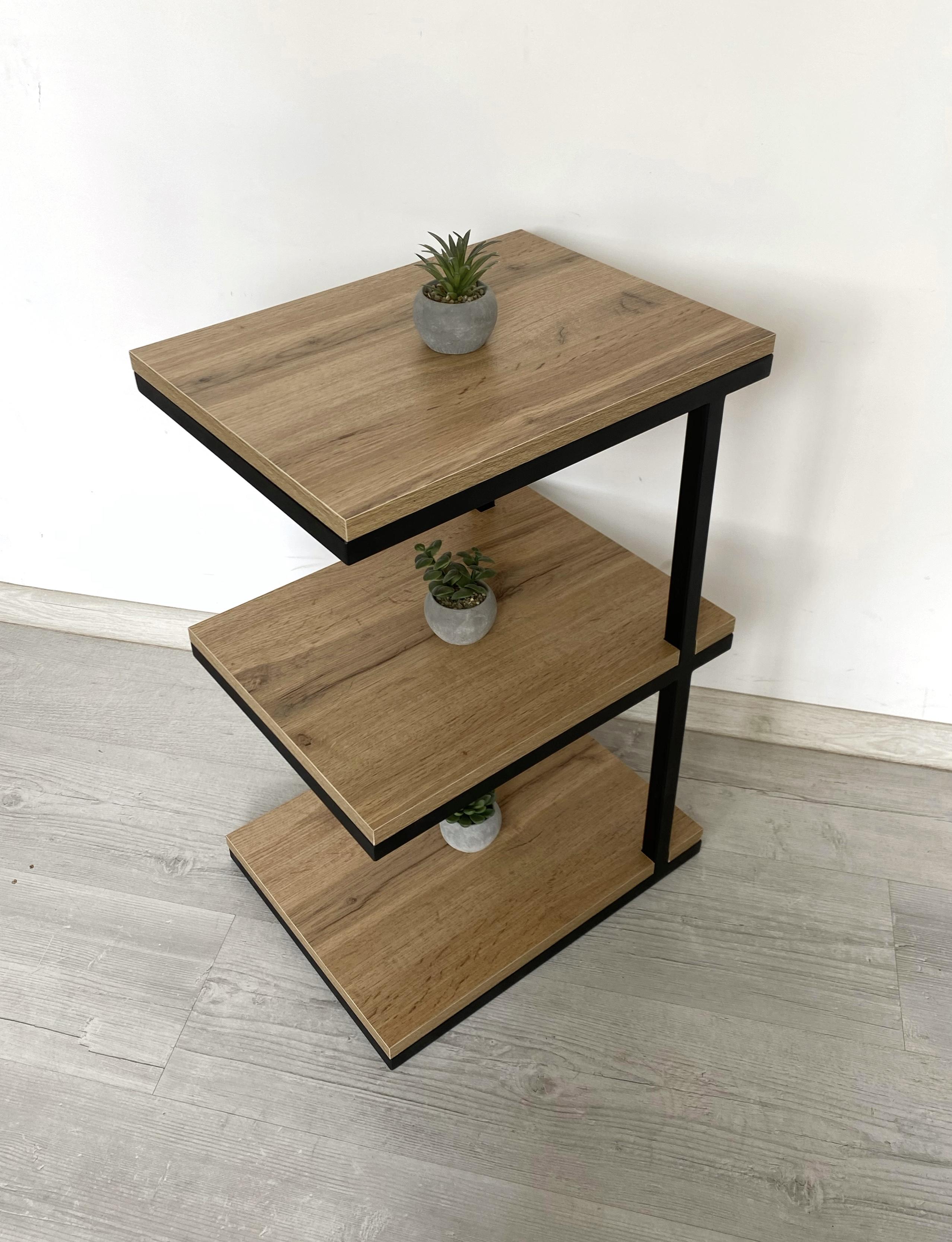 Тумба приліжкова з металу та ЛДСП РТ09-2159ML 500х300х500 мм