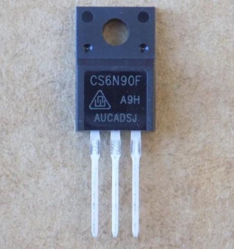 Транзистор CS6N90F для STP6NK90ZFP/FQPF6N90C/STF6N90K5/6N90K5/JCS6N90FH/JCS6N90FA (25668)