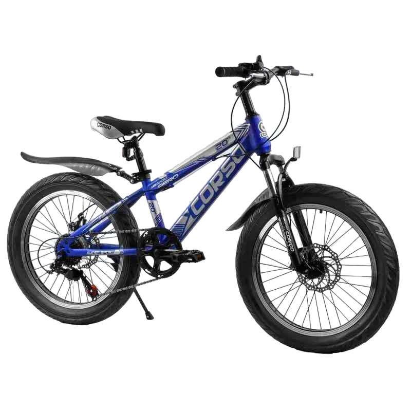 Велосипед дитячий спортивний Corso Aero 20'' напівфет зі сталевою рамою 11,5'' 7 швидкостей (72989)