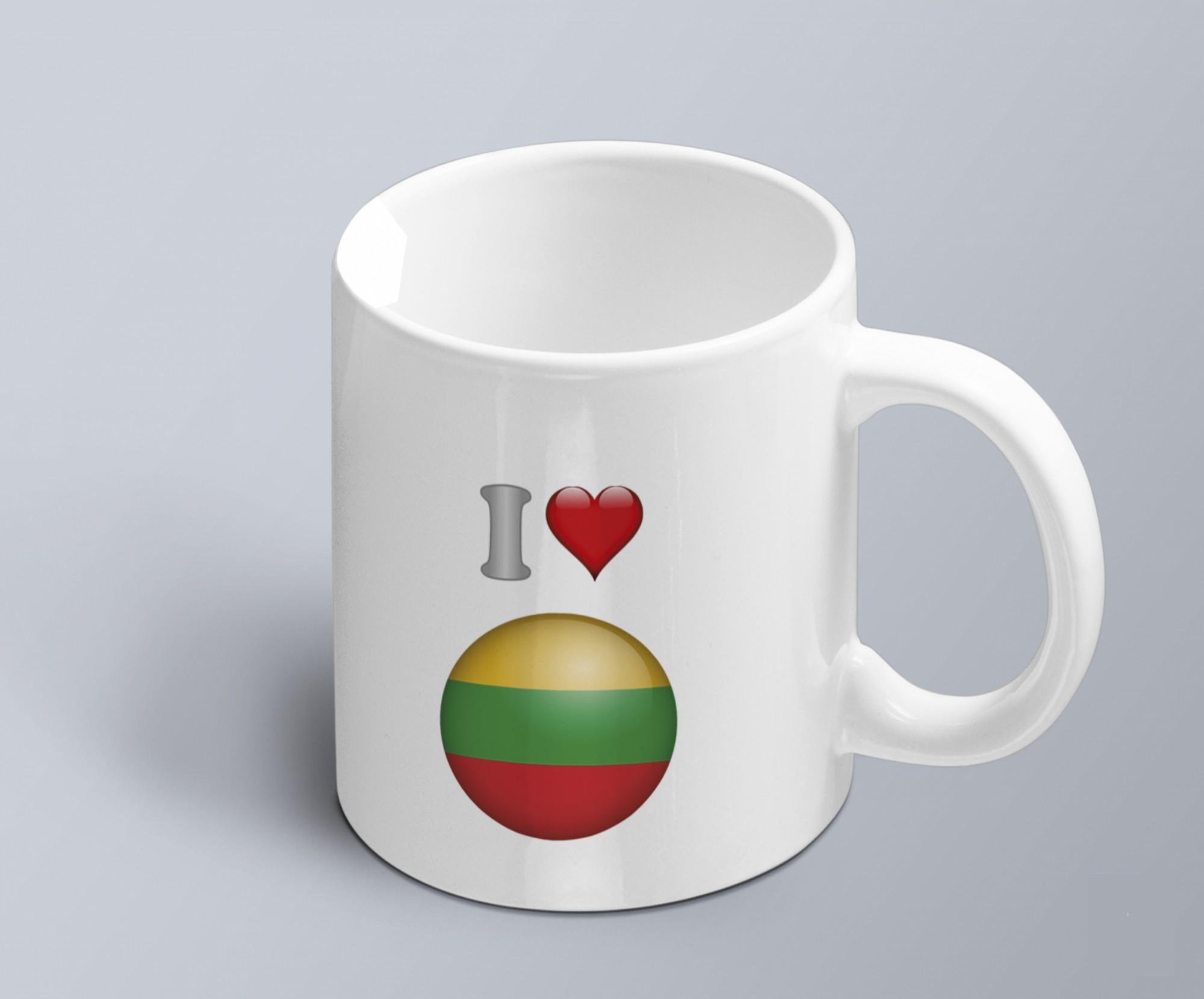 Чашка з принтом я люблю Литву з зображенням прапору (02010109042) Чашка з принтом я люблю Литву з зображенням прапору (02010109042)