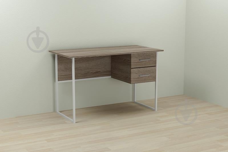 Компьютерный стол Ferrum-decor Дакота 75x140x60 белый ДСП Дуб Сонома Труфель 16мм