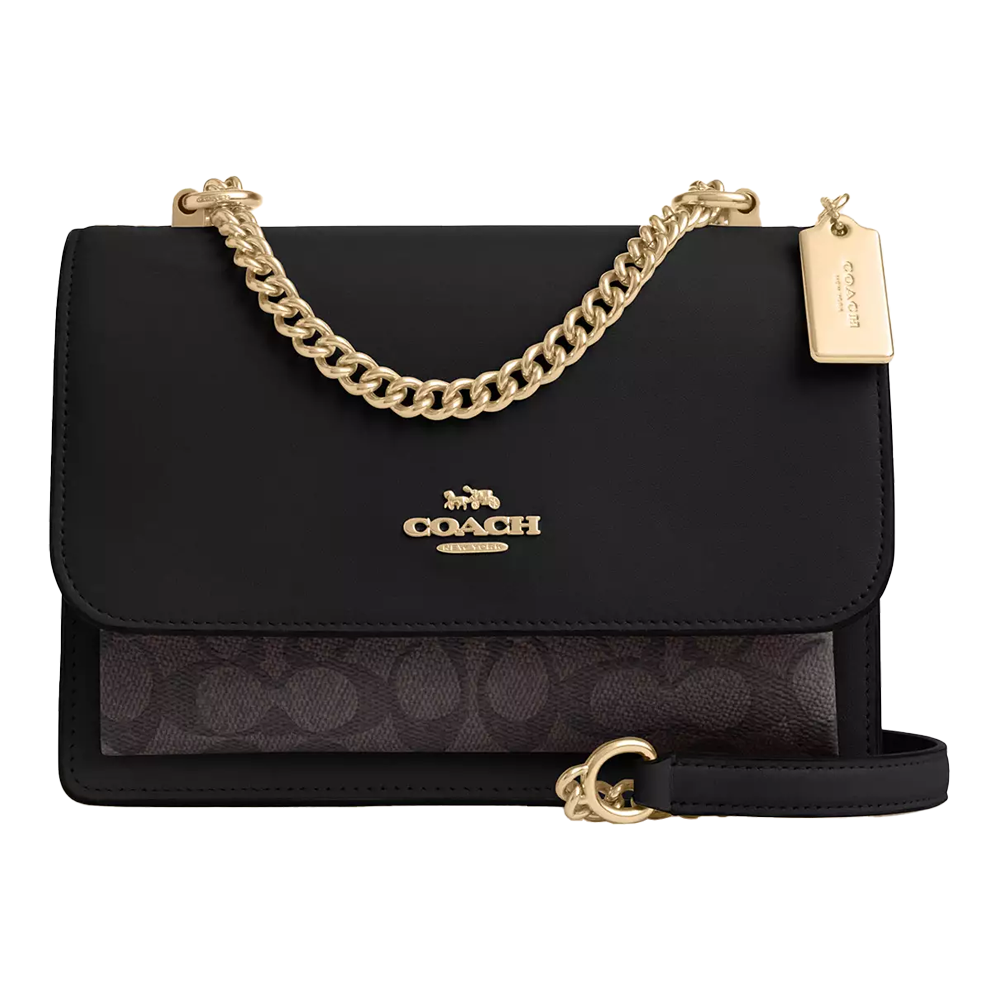 Сумка женская Coach Klare Crossbody Bag In Signature Canvas Gold/Walnut/Black (CH61)