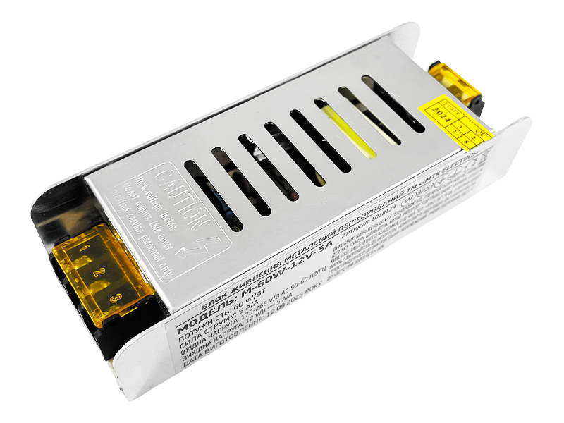 Блок питания MTK 60W 5A 12V IP20 серия М (M-60W-12V-5A)