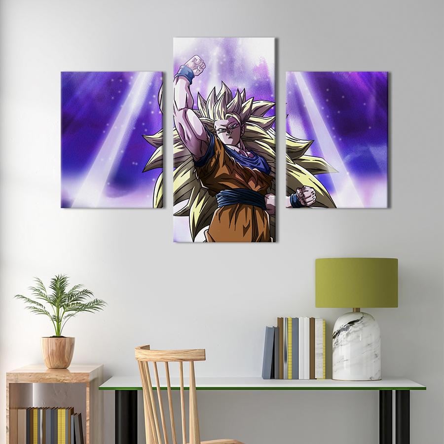 Картина для интерьера Могучий персонаж аниме Гоку 96x60 см (653-32)