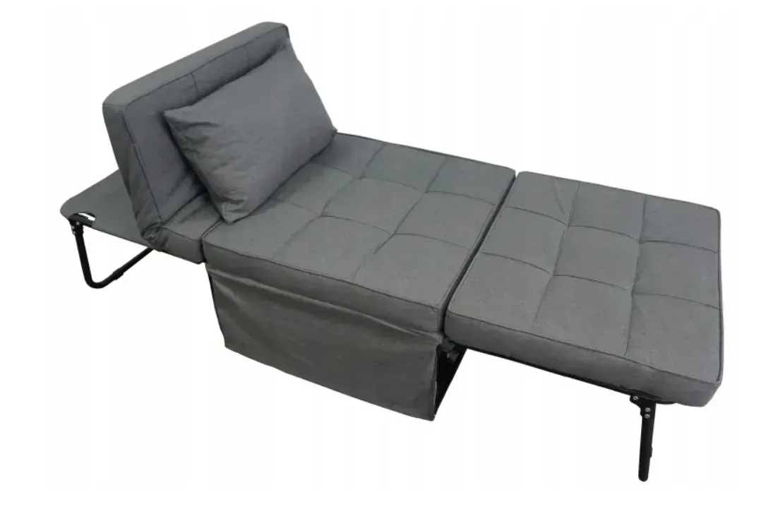 Пуф-кровать раскладной Bass Polska BH 31020 2в1 со спальным местом 186x73 см Серый (BH 31020)