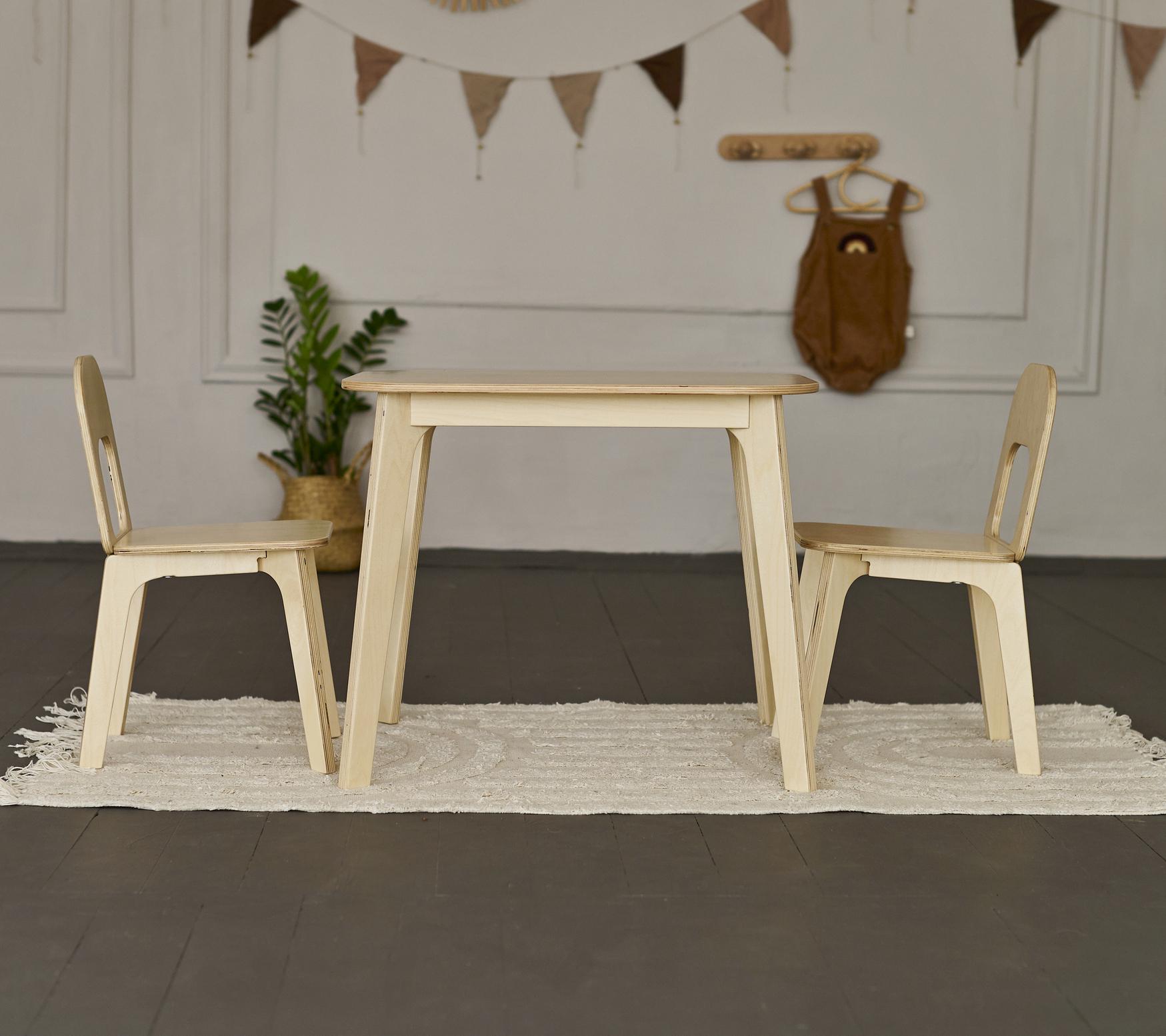 Дитячий столик і два стільчика Tatoy для дітей 2-4 років Бежевий - фото 3 Дитячий столик і два стільчика Tatoy для дітей 2-4 років Бежевий - фото 3