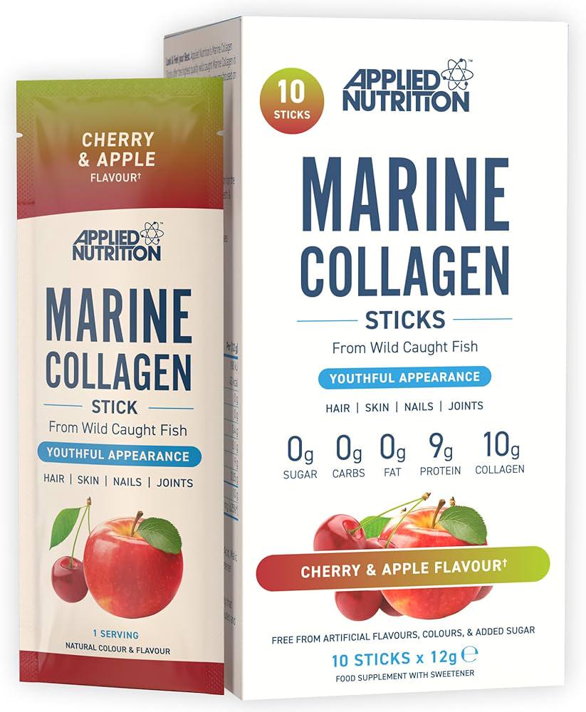 Морской коллаген Applied Nutrition Marine Collagen Stick Pack 10х12 г Cherry&Apple Морской коллаген Applied Nutrition Marine Collagen Stick Pack 10х12 г Cherry&Apple