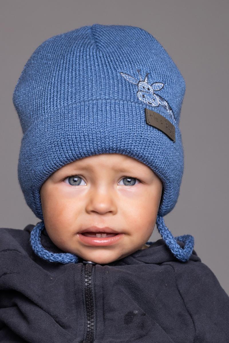 Шапка детская зимняя Alex Жирафка 42-46 см Голубой