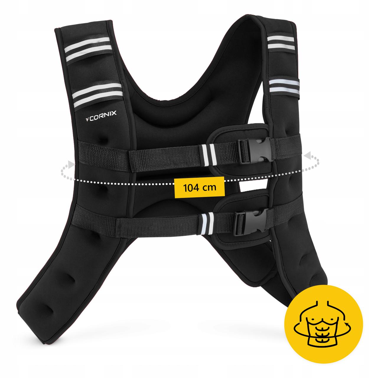 Жилет-обважнювач для тренувань Cornix Weight Vest XR-0343 5 кг Black (2375572293) - фото 6 Жилет-обважнювач для тренувань Cornix Weight Vest XR-0343 5 кг Black (2375572293) - фото 6