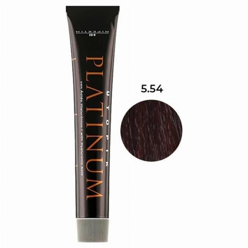 Крем-краска для волос профессиональная Hipertin Platinum 60 мл 5.54 светлый шатен красно-медный (2499959975)