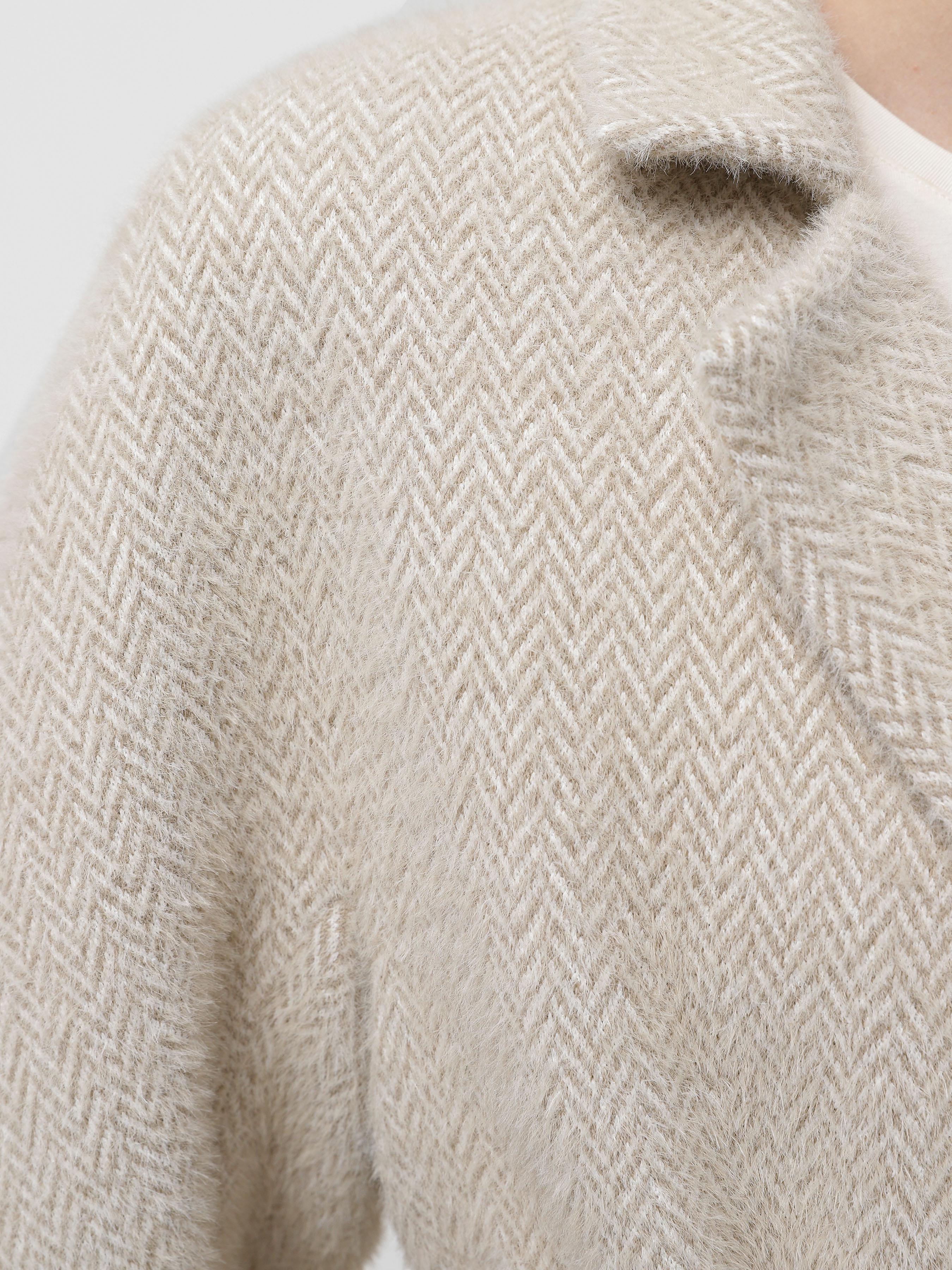 Пальто демисезонное Danna 1755YE р. 50 Бежевый (1755YE50) - фото 5