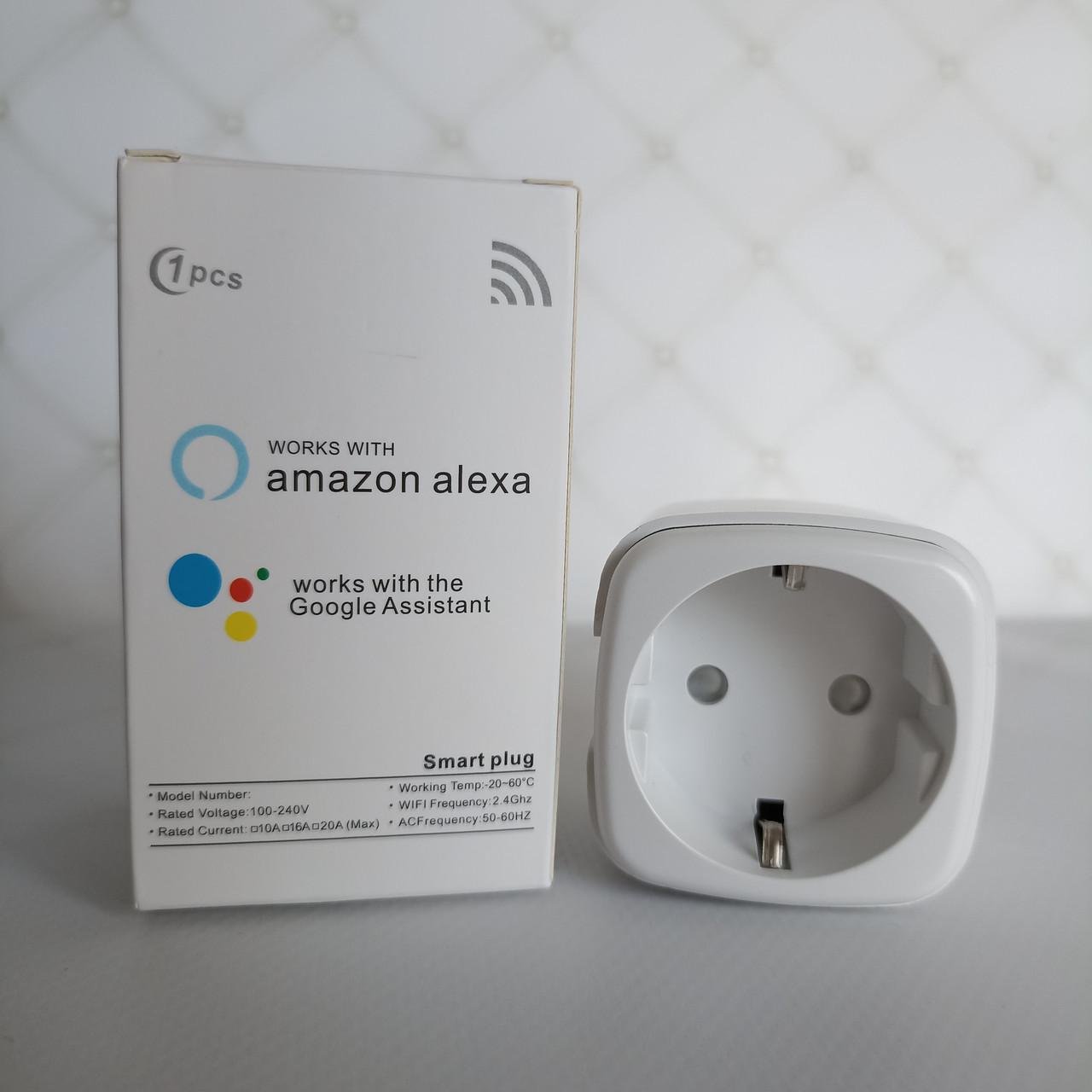 Розумна розетка Tuya Smart Life SMART SOCKET 20А лічильником електроенергії Білий (2730921184) - фото 4
